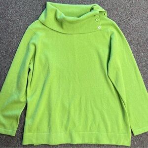 JONES NEWYORK JONES 100% Cashmere Green Women's Sweater size XL